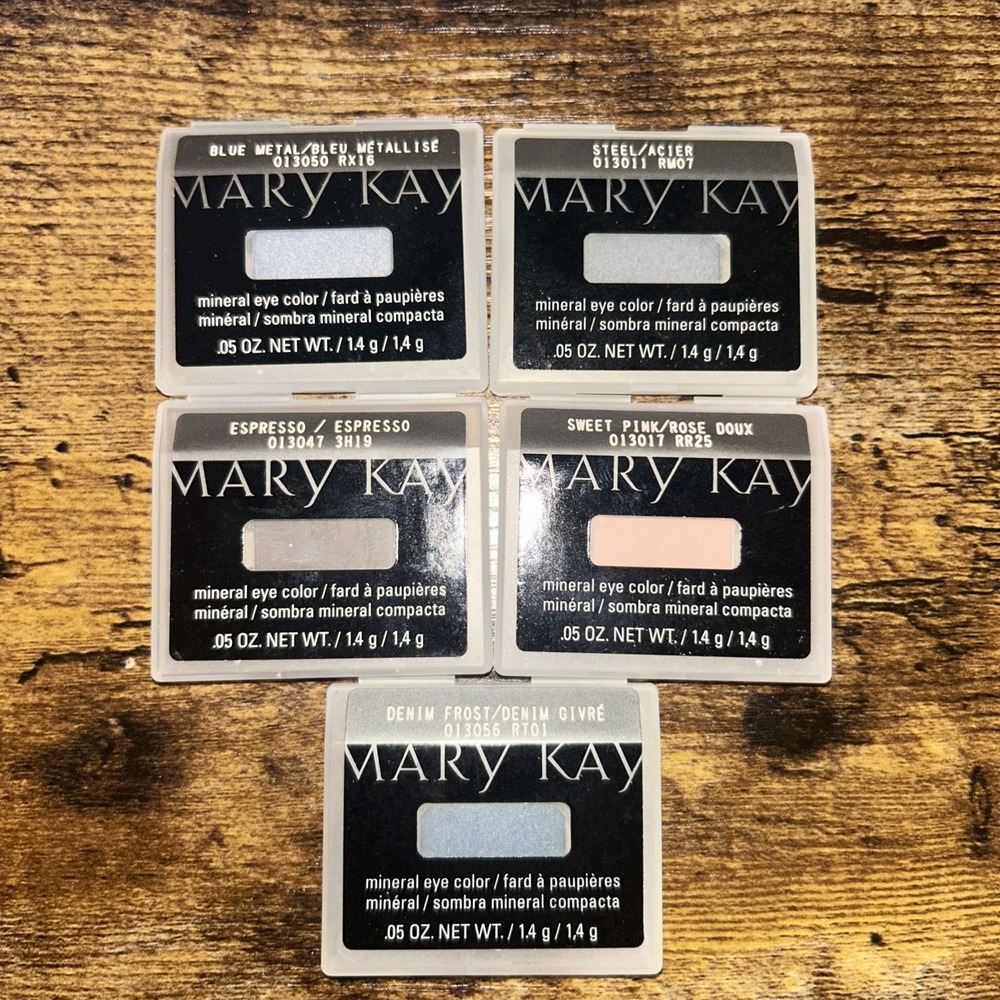Mary Kay Mineral Eye Color Eyeshadow Lot of 5 DISCONTINUED Shades - FAST SHIP